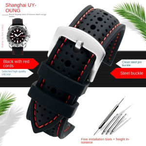 New Breathable Silicone Sports watchBand 18mm 20mm 22mm 24mm For any watch rubber Wrist strap Soft waterproof mens Accessories