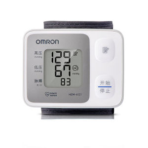 เครื่องวัดความดันโลหิตอิเล็กทรอนิกส์ Omron เครื่องวัดความดันโลหิตที่ข้อมือ 6121 เครื่องวัดความดันโลหิตที่ข้อมือสำหรับใช้ในบ้าน