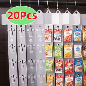 Thicken 20pcs Hanging Strips with Hook Merchandise Snack Display Station Retail Supermarket Hangers