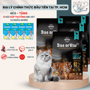 (Hỏa tốc) Tặng quà hấp dẫn - Hạt cho mèo Bite Of Wild cho chó mèo - 4 túi 1kg - date xa