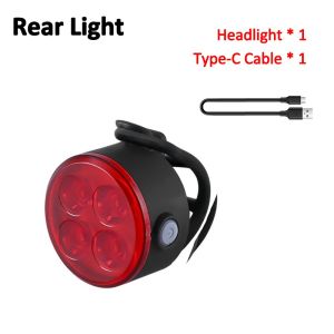BUCKLOS Bike Light Set Rechargeable Waterproof Bike Headlight USB MTB Tail Light Cycling Parts