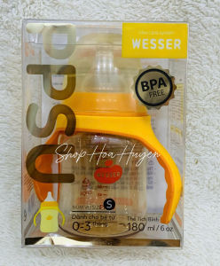 Bình sữa Wesser cổ rộng chất liệu PPSU và PP dung tích  260ml và 180ml