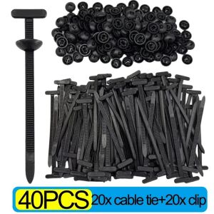 【WOKEN】100PCS Universal Nylon Zip Ties Multi-Purpose Car Engine Guards Underbody Panel Fastener Clip Screw Replacement Heavy Duty Self-locking Cable Tie