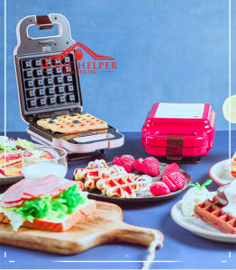 เครื่องทําขนมพิมพ์ เครื่องทําแซนวิสอเนกประสงค์ วาฟเฟิล ขนมรังผึ้ง เครื่องอบวาฟเฟิล เครื่องทําขนม รุ่น HOT