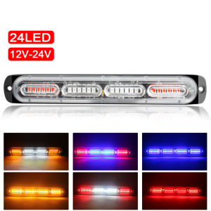 Cutora 24 LED Car Bar Strobe Lights Flasher FSO Auto Flash Police Flasher Stroboscopes Strobe Light Police LED Light Strobe Flasher