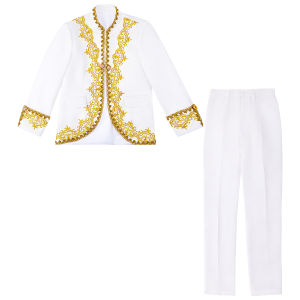 ชุดทักซิโด้สำหรับเด็กชุดเจ้าชายชุดเดรสสวยชุดสูทการประกวดอย่างเป็นทางการการแสดงบนเวทีฮาโลวีนชุดสูทกางเกงอเมริกัน