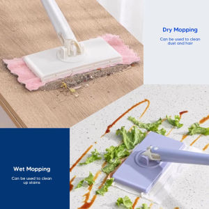 Hands-Free Cleaning mop For Floor/Window 360°Rotation Mini Mop For Wet Wipes Household Kitchen Cleaning Tool