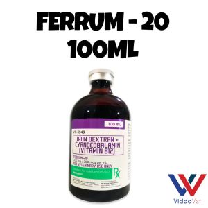Ferrum 20 100ml Prevents Iron Deficiency in Animals  Ferrum 20 for Animals