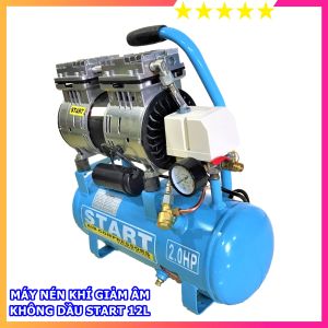 Máy nén khí không dầu Đài Loan START ST0612 - Tự động nạp khí giảm âm chống ồn - Bình 12 lít
