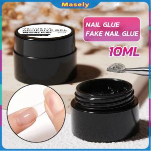 Masely Non Stick Hand Solid Extension Nail Gel Polish For Fake Nails Extend Clear 10ml