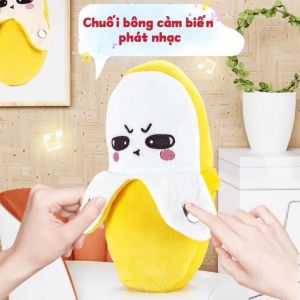 Chuối nhồi bông tương tác cảm ứng phát nhạc đồ chơi phát âm thanh vui nhộn quà tặng sáng tạo