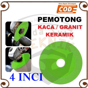 Mata Gerinda Tangan Kepala Gergaji Pemotong Kaca Aquarium Potong Akuarium Cermin Botol Sirup 4inci