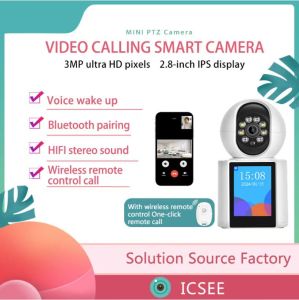 LOOSAFE 3MP  Camera CCTV WIFI video call 2 CHIỀU thông minh nhìn trong đêm IP Camera bé màn hình an ninh giám sát Camera an ninh không dây icsee