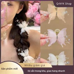 Hàng có sẵn✨ Vải tuyn bướm Clip tóc cho phụ nữ cô gái đầy màu sắc kẹp tóc bên Clip ngọt ngào dễ thương bướm barrette Phụ kiện tóc
