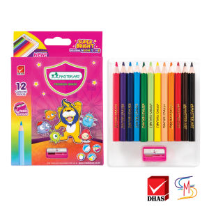 Master Art มาสเตอร์อาร์ต สีไม้ ดินสอสีไม้ แท่งสั้น 12 สี จำนวน 1 กล่อง