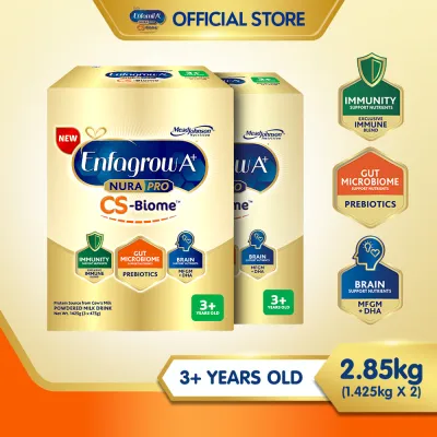 Enfagrow A+ CS-Biome 3+ Milk Supplement Powder for Kids 3+ Years Old 2.85kg (1.425kg x 2)