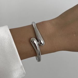 GOOTRADES 3 Styles Metal Cuff Bangles Gold Silver Vintage Punk Women Bracelet Fashion Wide Bangles Geometric Spring Bangles Jewelry Gift