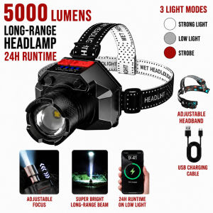 72H headlight flash MOD flashlight rechargeable waterproof Waterproof Super Bright for Tide Pooling Camping Repair Work