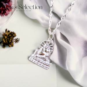 Yans Original Pure Silver 925 Buddha Maitreya Pendant Set **925纯银弥勒佛吊坠项链