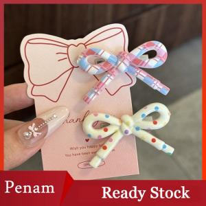 [PAM] 10 cái Kẹp tóc nơ màu ngọt ngào Hàn Quốc Kẹp Tóc Nữ Kẹp tóc Phụ kiện tóc mỏ vịt