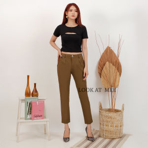 Celana wanita Panjang Wanita Harem Pants Hitam Slimfit Kerja Kantor Formal Casual strech tebal