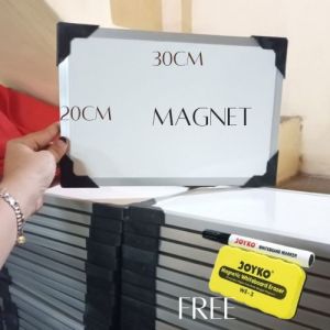 Papan Tulis 20 x 30 cm Magnet free penghapus dan spidol