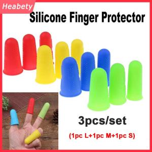 Heabety 3 cái Silicone chống cắt chịu nhiệt ngón tay bảo vệ ngón tay cap nấu ăn công cụ