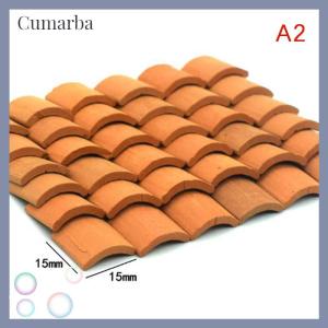 [Cumarba] กระเบื้องหลังคาขนาดเล็ก60PCS สำหรับกระเบื้องภูมิทัศน์ขนาดเล็กสำหรับ dollhouse 1/16