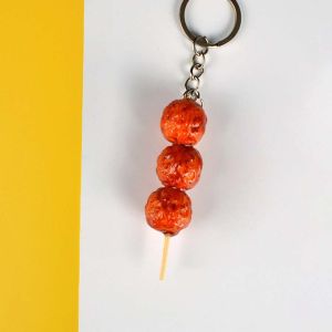RP5BRD Creative Toy Pendant Must Gluten Oden Skewer PVC Door Car Key Women Fashion Jewelry Fake Food Key Ring Simulation BBQ Keychains Korean Style Bag Pendant