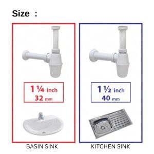 CSM Kitchen Basin Bottle Trap Sink Waste With Plug Set Flexible Drain Pipe 40mm 32mm
