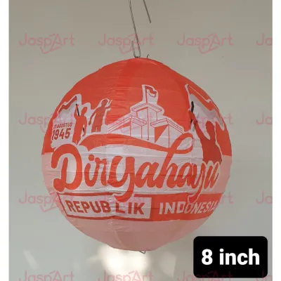LAMPION MERAH PUTIH HUT RI LAMPION KERTAS TULISAN DIRGAHAYU RI LAMPION DEKORASI 17 AGUSTUS 15JB
