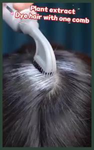 Fruit Extract Hair Dye Non Stimulating No Dioxygen Plant Extract Hair Dye Cream Covering Gray Hair With Comb