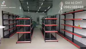 Giá kệ để hàng siêu thị màu đen