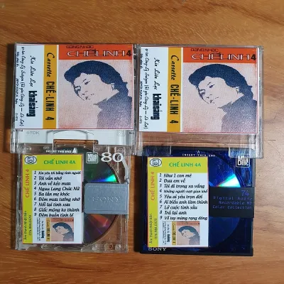 [MDCD] Bộ 2 Đĩa MD Tiếng Hát Chế Linh 4 - Trước 1975 - Đĩa MD Mini Disc Nhạc Vàng