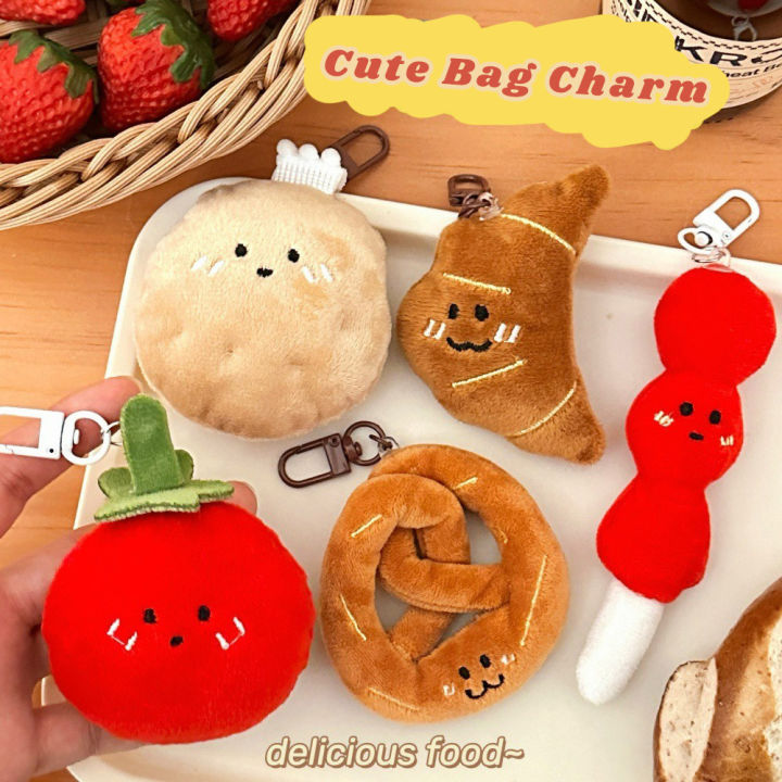 SHINSDAY Gantungan Kunci Kue Gantungan Tas Keychain Food Croissant
