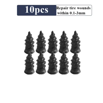 Isi 10 Tambal Ban Sekrup Karet Tubeless Rubber Nails Tire Repair Universal Untuk Mobil Motor Skuter Sepeda