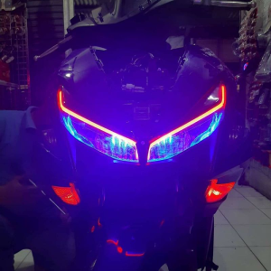 PROMO LAMPU LED ALIS RUNNING RGB AEROX SIAP PASANG LED DRL AEROX 155 BONUS DEVIL EYE BERKUALITAS