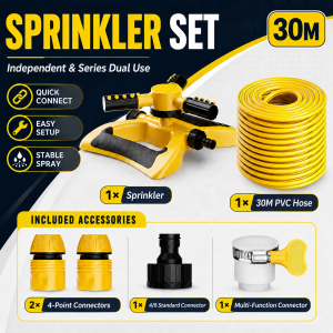 Rotating Garden Sprinkler [Full Set] 360 Degree Automatic Watering System for Grass Lawn Farm Irrigation Tools