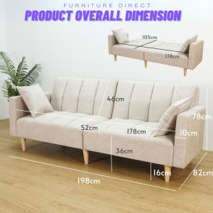Furniture Direct CLOUD 3 Seater Pet Friendly Sofa-Ins style sofa