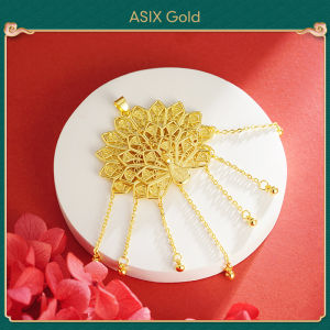ASIX GOLD สร้อยคอจี้นกยูงชุบทอง 24K สร้อยคอผู้หญิง สร้อยคอนําโชค สีไม่เปลี่ยนเป็นสีดํา ไม่ลอก