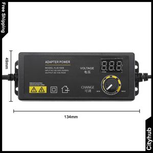 Voltage Adjustable Power Supply 3-36V 60W with LCD Display US Plug for DIY Robotics and Home Automation