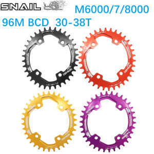 Snail Chainring Asymmetrical 96BCD Oval for Shimano M7000 M8000 M9000 30T 32T 34T 36T 38T 96 BCD Cycling MTB Bike Chain Wheel 96bcd