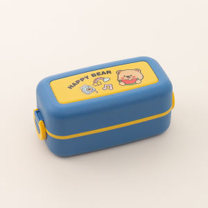 TOKO21-TERBARU!! KOTAK MAKAN /LUNCHBOX BEAUTY LIFE 850ML FREE SENDOK LAPISAN GANDA 2 SEKAT
