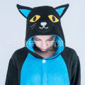 Pokemon Factory Direct Supply Animal Cartoon  Pajama Purple Belly Midnight Cat Hooded Long Sleeve Cute Blue Pajamas Couple. 