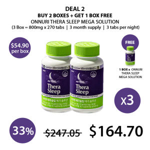 (ONNURI) Thera Sleep Mega Solution (1 Box = 800mg × 90 Tablets) - COCOMO