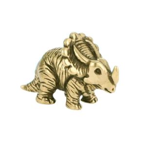 YOCKY Alloy Dinosaur Statue Vintage Mini Children Dinosaur Toy Lucky DIY Dinosaur Miniatures Tea Pet