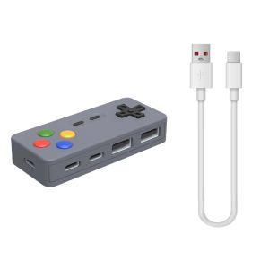 Gamepad การสร้างแบบจำลองฮับตัวควบคุมเกมคอมพิวเตอร์ USB Type-C อะแดปเตอร์อินเทอร์เฟซ USB-C สำหรับแล็ปท็อปพีซีเมาส์คีย์บอร์ด U-Disk