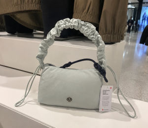 LluRuched1.5L Single-shoulder bag for commuting versatilescrunchie bag hand-held crossbody bag for women pleated design