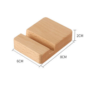 Double Slot Wooden Phone Base Stand Display Stand Tabletop Decoration Desktop Portable Phone Holder
