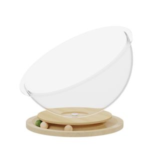 【Clitomk】2in1 รังแมวแคปซูลอวกาศ ของเล่นแมว กัญชาแมวเลีย ม้าหมุนครอกแมว